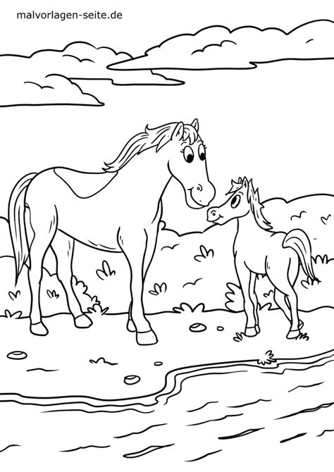 Pferde, die besten freunde der kinder. Ausmalbilder Pferde und Reiten kostenlos drucken und ausmalen