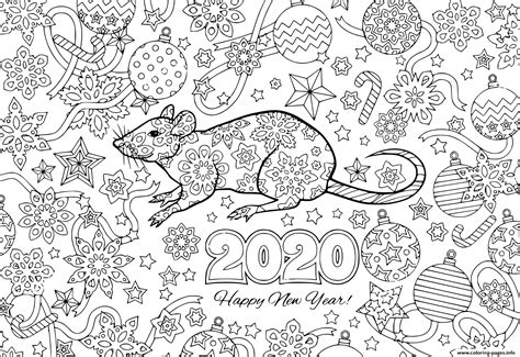 Check spelling or type a new query. New Year 2020 Rat And Festive Objects Image For Calendar ...