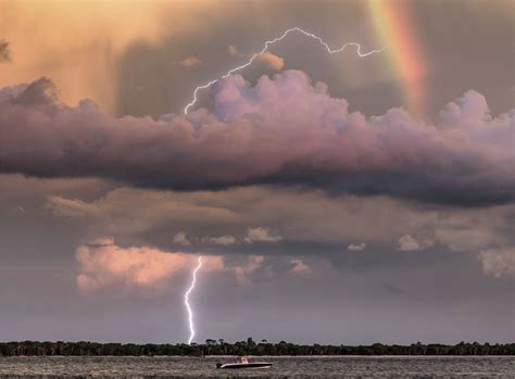 Aesthetic pictures aesthetic pictures fog nature ocean photography lightning photography instagram. A rainbow and some lightning | Pretty sky, Landscape ...