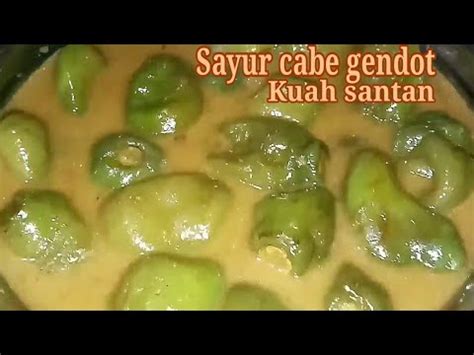 Terima kasih telah menonton video resep semur cabe gendot masakan sunda ala anak kost, kalo ada yang belum tau cara. Sayur cabe gendot kuah santan - YouTube