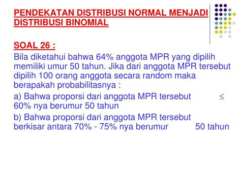 Dalam hal ini, sukses berarti muncul angka genap dan kegagalan berarti muncul angka ganjil. 24+ Contoh Soal Distribusi Binomial Pilihan Ganda ...