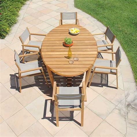 We did not find results for: Eclipse 7 ft. oval teak dining table with Summit stacking ...