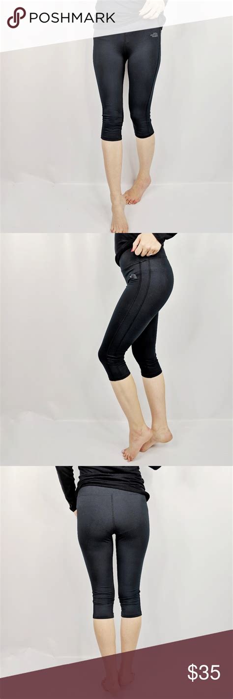 Perfect for layering or on its own, this cropped legging provides excellent comfort and performance across the miles. THE NORTH FACE black capri workout leggings 0485 | Capri ...