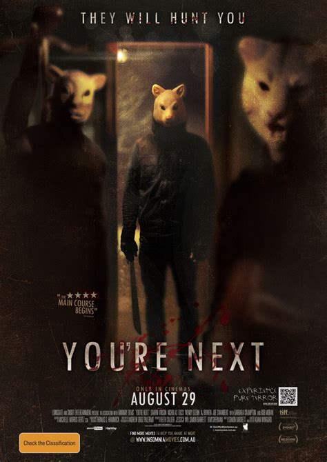 This movie was inspired by the life of asta philpot, which was chronicled in the 2007 documentary for one night only. You're Next movie poster | ravingmadscientists