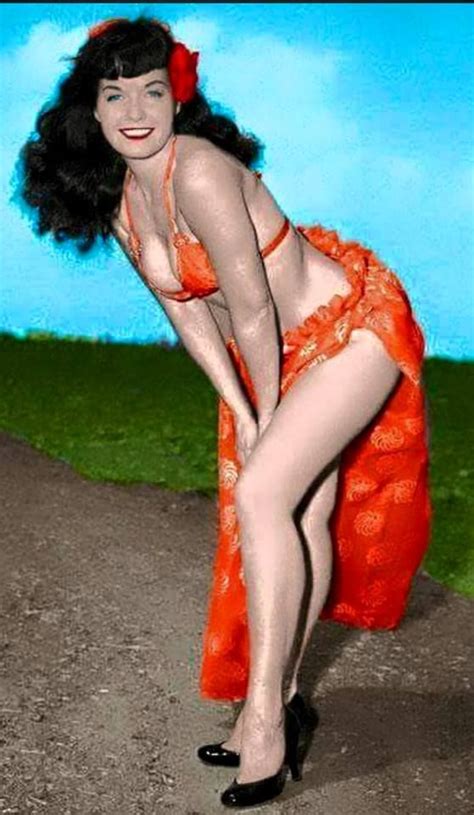 Help #restorebettiepagerevealsall fanpage by sharing this post! Bettie Page tiki hula girl island bikini summer pin up red ...