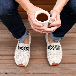 Crocheted slippers may seem like a complicated project, but they are much easier to make than you might think. Ravelry: Saturday Slippers pattern by Jess Coppom