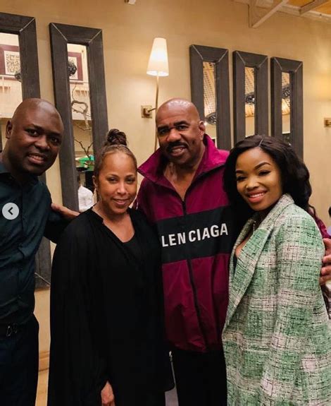 The fiance is a talent manager, while the fiancee is a celebrity. PICS: ZINHLE AND ROBERT NGWENYA CHILL WITH THE HARVEYS!