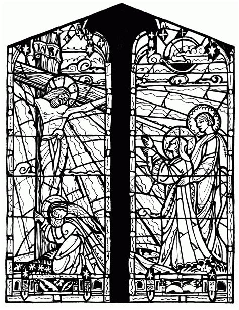 Coloring pages of beauty and the beast are very famous among adults. Beauty And The Beast Stained Glass Window Coloring Page ...