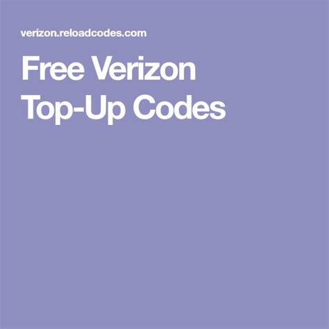 Maybe you would like to learn more about one of these? Free Verizon Top-Up Codes | Coding, Verizon phones, Verizon prepaid