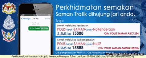 Cara semak saman melalui sms : Panduan Semak Saman Trafik PDRM Dan JPJ, Sms Dan Online ...