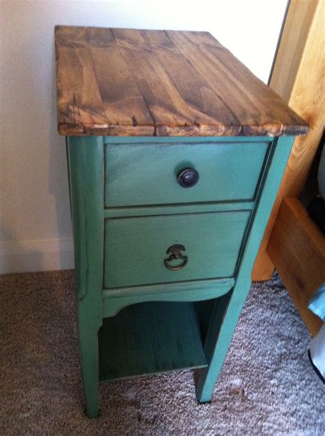 The very affordable santa fe nightstand is a simple, yet stately piece of rustic furniture. Unique to chic: Two chic turquoise night stands - $210 ...