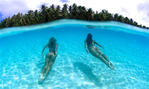 Waterways surf adventures | surf travel, surf trips. Surf Bunnies in Micronesia - Sylvi & Janni in P-...