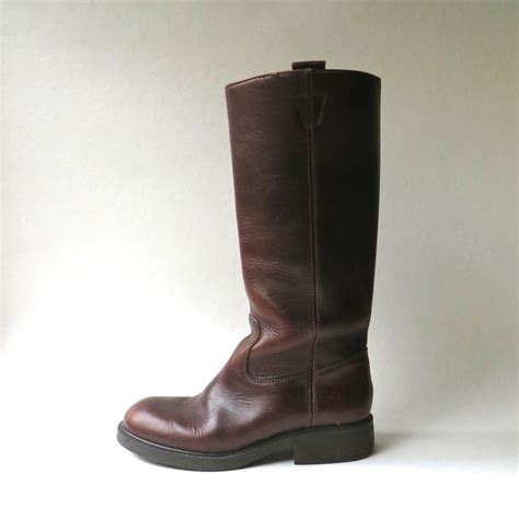 1584 x 2000 jpeg 520 кб. 90s vintage J. Crew Tall Brown Leather Riding Boots / made ...