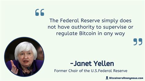 Some were pointing the finger at treasury secretary janet yellen, who labeled bitcoin an inefficient digital currency and one that is often used for illegal transactions, in an interview with the new york times' dealbook on monday. Janet Yellen, U.S. Federal Reserve - Bitcoiners Anonymous