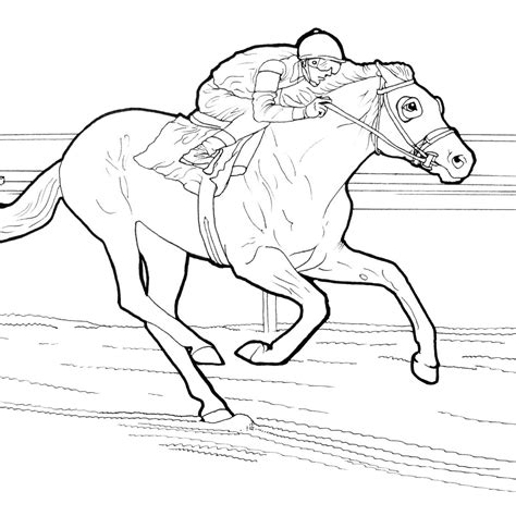These horse coloring pages for preschoolers and up ;to for adults so share! Horse Racing Drawing at GetDrawings | Free download
