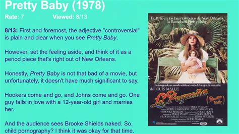 #brooke shields #pretty baby #pretty baby 1978. Movie Review: Pretty Baby (1978) HD - YouTube