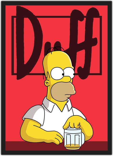 Bart e homer olhando para cima. Quadro Decorativo Desenho Homer Os Simpsons Decorar no ...