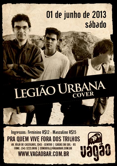 A playlist featuring legião urbana. Na Trilha do Vagão!!!: TRIBUTO A LEGIÃO URBANA!!!