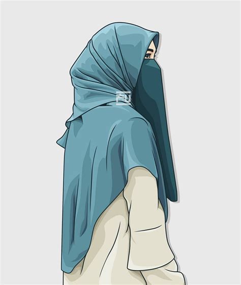 Gambar wanita, gadis cantik, putih, wajah png. No photo description available. | Hijab cartoon, Islamic ...