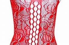 crotchless bodystocking lingerie fishnet