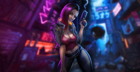 Before participating, please familiarize yourself with our rules. women, Cyberpunk 2077, video games, gun, weapon, yellow ...