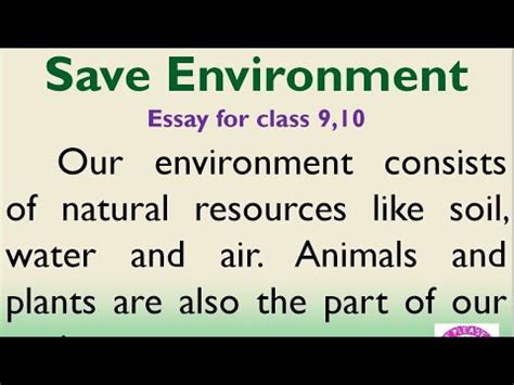 It is time to react and consider nature as a real stakeholder, investment and technology has to be used in favour of the environment rather than profit. 【How to】 Protect Environment Essay In English