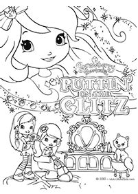 Gambar kartun bunga www bilderbeste com. Kertas Mewarna Strawberry Shortcake untuk Kanak-kanak