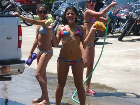 This service is available for customers who prefer a trained autobell® team member ride through the car wash in their vehicle. Car Wash Where Women In Bikinis Provide The Service While ...