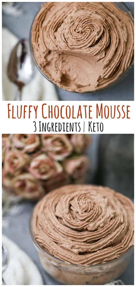 I highly, highly recommend using a dutch processed cocoa powder. Keto Fluffy Chocolate Mousse - 3 Ingredients - Want a ...