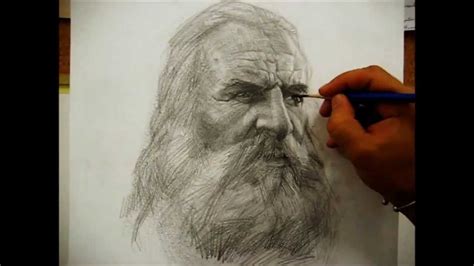 He usually draws animal sketches. Drawing a portrait with pencil by Salim Rakkah - YouTube