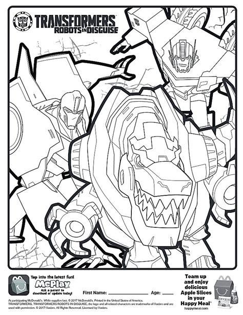 Free download and print the coloring in a4 format: Here is the Happy Transformers Robots in Disguise Coloring ...