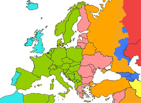 West european time wet bzw. Zeitzonen in Europa