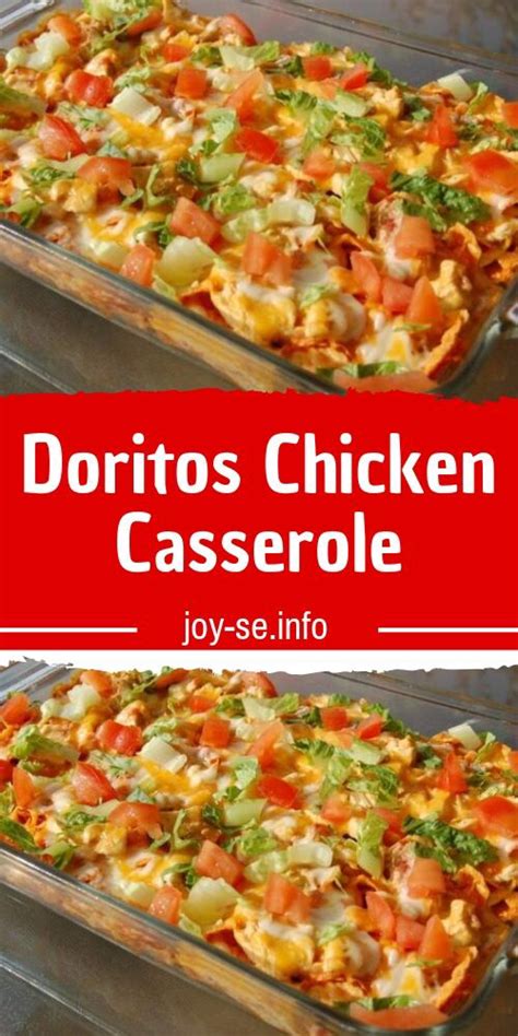 Mexican chicken casserole with doritos recipe for an easy. This Dorito chicken casserole is a simple and flavorful ...