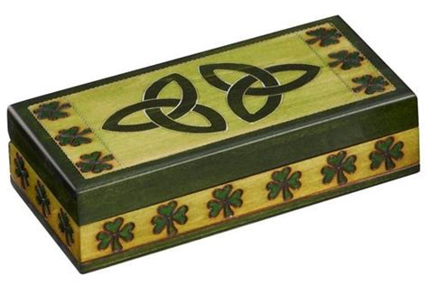 Wooden jewellery box wooden storage box organizer gift box. Celtic Shamrock Box Hand Crafted Wood Gift Box Small ...