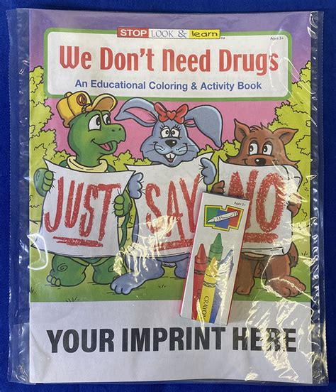 Sunday school crafts for kids. COLORING SET - We Don't Need Drugs Coloring Book Fun Pack ...