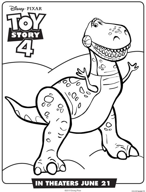 It is guaranteed fun for kids! Toy Story 4 Rex Coloring Pages Printable