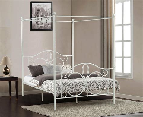 More than 446 metal canopy bed frame at pleasant prices up to 10 usd fast and free worldwide shipping! Details about Modern Heavy Duty White Iron Metal Platform ...