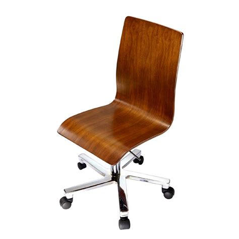 The most common oak desk chair material is oak. Armless Ergonomic Wooden Office Chair