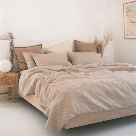 Beige bed sheets | amazon.com. Parker Quilt Cover - Natural in 2020 | Beige walls bedroom ...