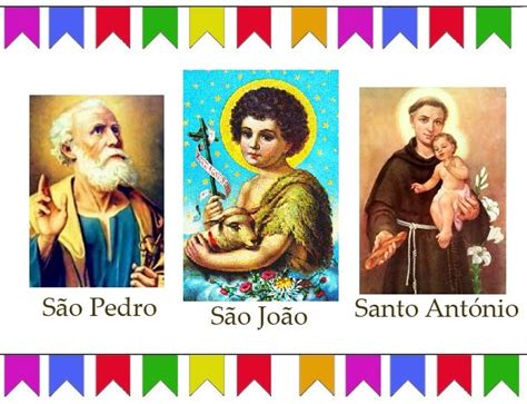 João evangelista conformou junto com o pedro e são tiago, o pequeno estes dois irmãos vaidosos e de gênio difícil se tornaram humildes, amáveis e bondosos quando receberam o espírito santo. Santo Antônio, São João e São Pedro - Santos Juninos ...