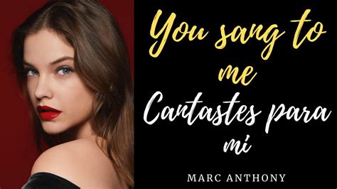 (c) 1999 sony bmg music entertainment. MARC ANTHONY: YOU SANG TO ME: CANTASTES A MI:TRADUCIDA ...