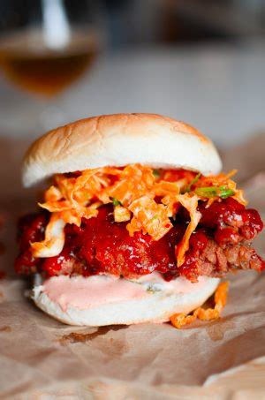 (because chicken is a fairly lean protein, any extra fat is likely from globs of turn your sandwich into a meal with a side of crinkle fries, and you'll only do more dietary damage to your waistline in the form of 330 extra calories. Korean Fried Chicken Sandwiches - Crumb Kisses