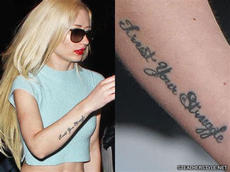 How well do you know celebrity tattoos? Iggy Azalea "Trust Your Struggle" Forearm Tattoo | Steal ...