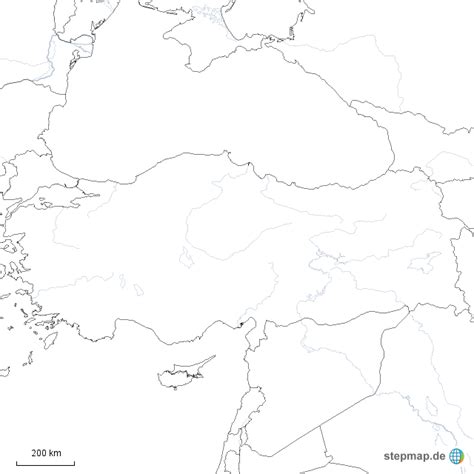 Die türkei erstreckt sich über zwei kontinente. stumme Karte türkei von jeanyoo1 - Landkarte für die Türkei