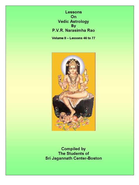 Narasimha rao telangana state university for veterinary, animal and fishery sciences for faster navigation, this iframe is preloading the wikiwand page for p. Lessons on Vedic Astrology (Vol. II ) by PV Narshima Rao ...