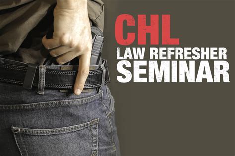 Chl is listed in the world's largest and most authoritative dictionary database of abbreviations and acronyms. CHL Law Refresher Seminar | Firearm Training | Vance ...