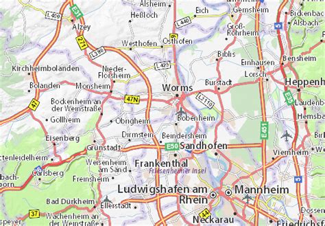 It covers 19,846 km2 (7,663 sq mi) and has about 4.05 million. Mappa Weinsheim - Cartina Weinsheim ViaMichelin