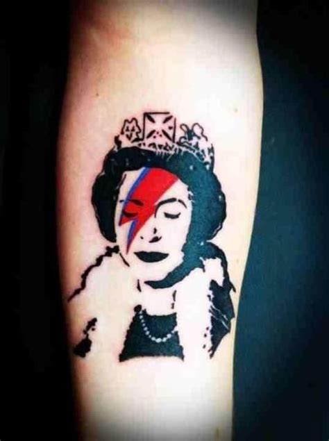 Why do you have a ziggy tattoo brian: Queen with david bowie ziggy starburst lightning bolt. No ...