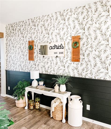 Check the wallpaper manufacturer's instructions to ensure the product will stick to your type of walls. Entryway Peel and Stick Wallpaper in 2020 | Peel and stick ...