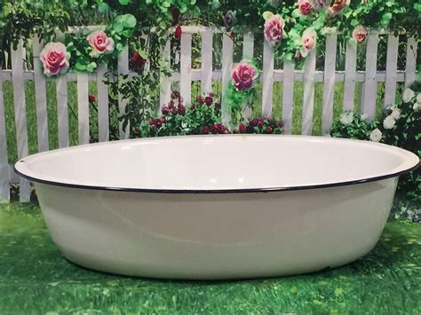 If there that one baby tub that holds baby better while bathing, then crefuture portable baby bathtub is the way to go. Vintage Baby Bathtub - White Enamel- newborn bathtub props ...